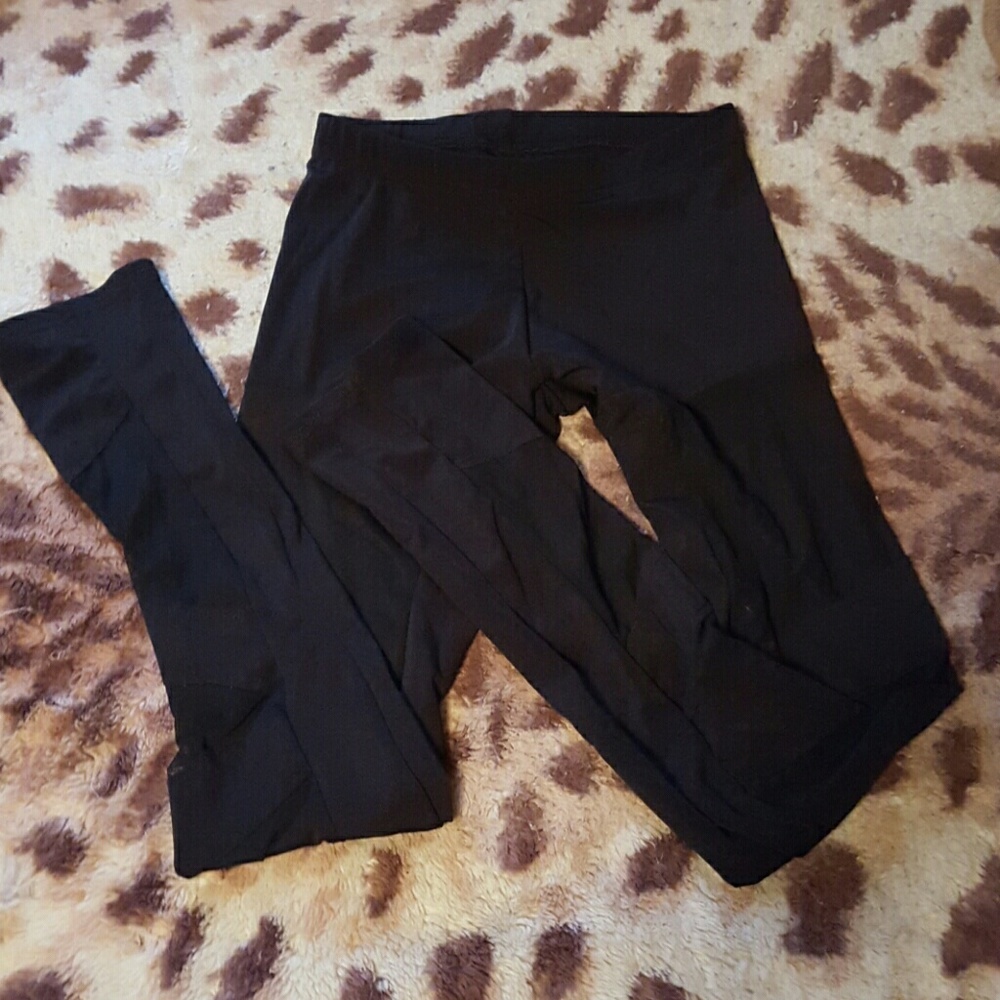 Black Mesh Leggings
